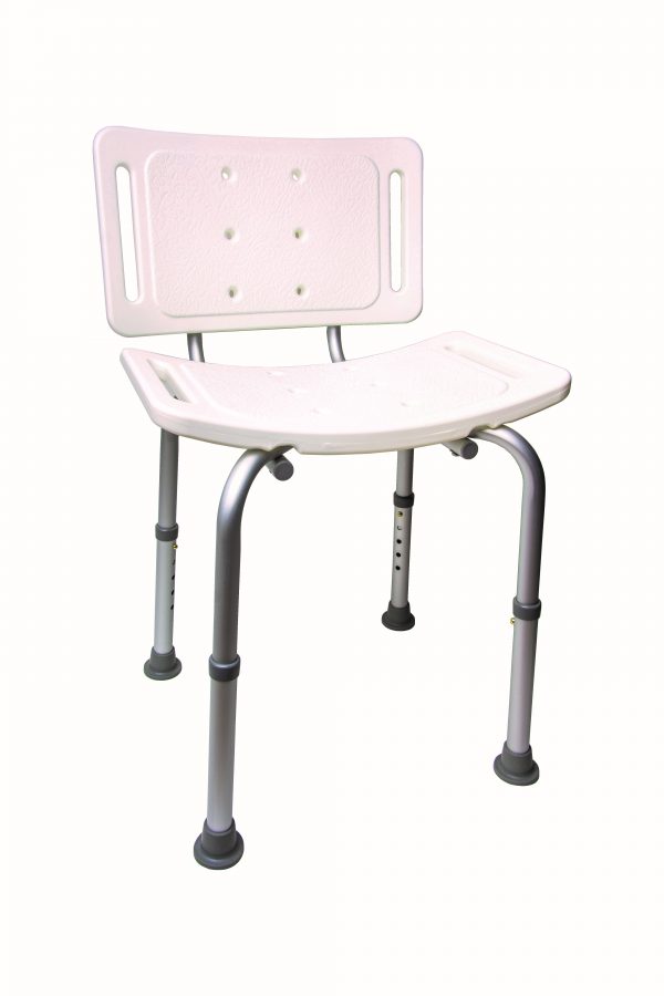 Zdravotná stolička do sprchy s pohodlným sedadlom a pevnou konštrukciou